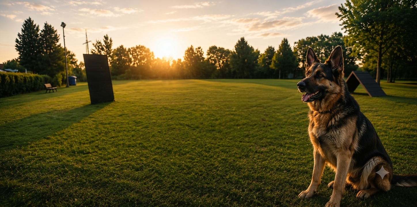 Schäferhund auf dem Vereinsgelände in Mutterstadt